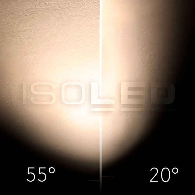 3-Phasen Schienen-Strahler fokussierbar 8W 20°-55° schwarz matt 2700K dimmbar - Beleuchtung