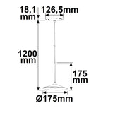 Track48 Hängeleuchte Shade 5,5W 120° 48V DC schwarz 3000K - Beleuchtung