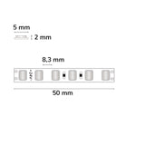 LED HEQ MICRO Skyblue Flexband 24V DC 10W IP20 5m Rolle 120 LED/m - Beleuchtung