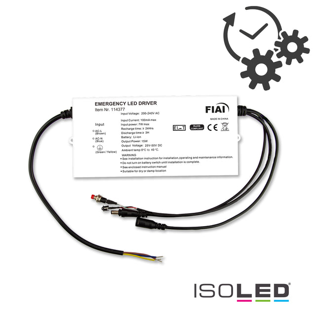 Notlicht-Upgrade mit Li-Ion 2600mAh Akku 15W (25-50V DC) - Beleuchtung