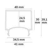 Abdeckung COVER63 opal + U-Form für Profil LAMP30 V1 + V2 300cm - Beleuchtung
