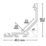 LED Eckprofil CORNER20 V3 Aluminium eloxiert 200cm - Beleuchtung