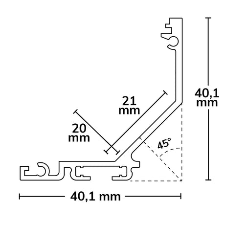 LED Eckprofil CORNER20 V3 Aluminium eloxiert 200cm - Beleuchtung