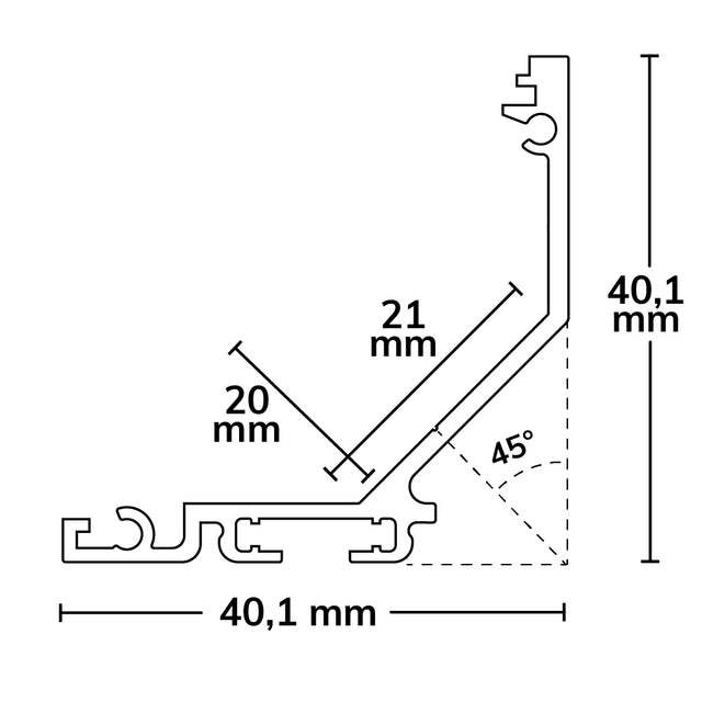 LED Eckprofil CORNER20 V3 Aluminium eloxiert 200cm - Beleuchtung