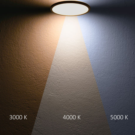 LED Deckenleuchte Slim300 PRO 18W schwarz rund IP44 DN300 3000|4000|5000K Up&Down - Beleuchtung