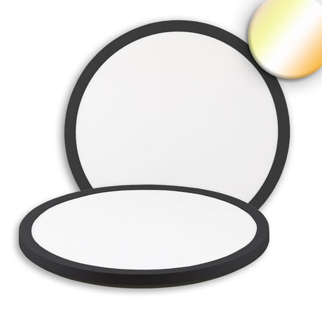 LED Deckenleuchte Slim400 PRO 25W schwarz rund IP44 DN400 3000|4000|5000K Up&Down - Beleuchtung