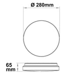 LED Deckenleuchte 13|18W mit HF-Sensor weiß rund DN280 IP64 120lm/W ColorSwitch 3000|4000|6000K - Beleuchtung