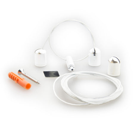 Seilabhängung Z04 für LAMP30 V2 weiß Länge bis 3m 2 Stk inkl. Befestigungsmaterial - Beleuchtung
