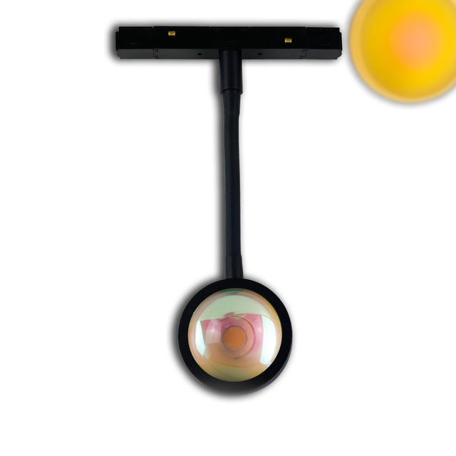 Track48 Leuchte Sunglow flexible schwarz 5,5W 160° 48V DC 2000K DALI dimmbar - Beleuchtung