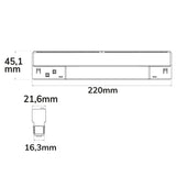 Track48 Wallwasher 22cm weiß 12W 100° asymetrisch 48V DC 3000K CRI90 Line + DALI dimmbar - Beleuchtung