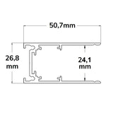 Track48 Aufbauschiene weiß 200cm 4-polig inkl. Endkappen und Schutzcover - Beleuchtung