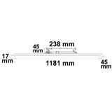 3-PH Linearleuchte prismatisch 120cm 40W schwarz 3000|3500|4000K CRI90 DALI dim - Beleuchtung