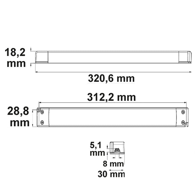 LED Trafo 24V/DC 0-100W ultraslim SELV - Beleuchtung