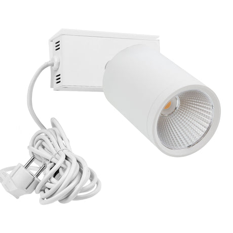 LED Strahler mit Montagebügel und Schukostecker 40W 36° schwenkbar weiß matt 4000K CRI>90 - Beleuchtung