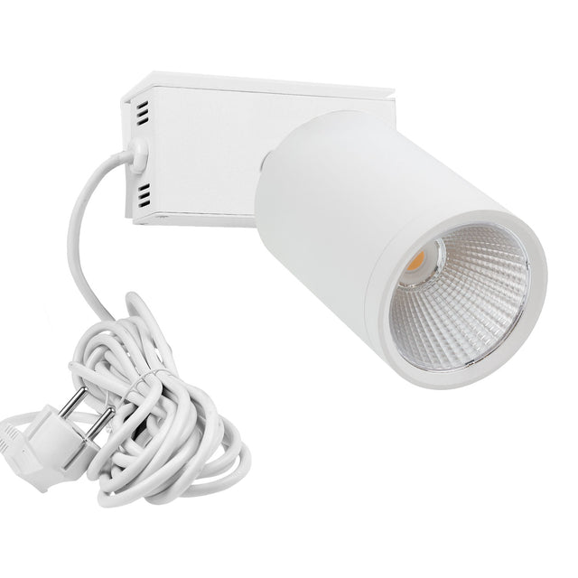 LED Strahler mit Montagebügel und Schukostecker 40W 36° schwenkbar weiß matt 4000K CRI>90 - Beleuchtung