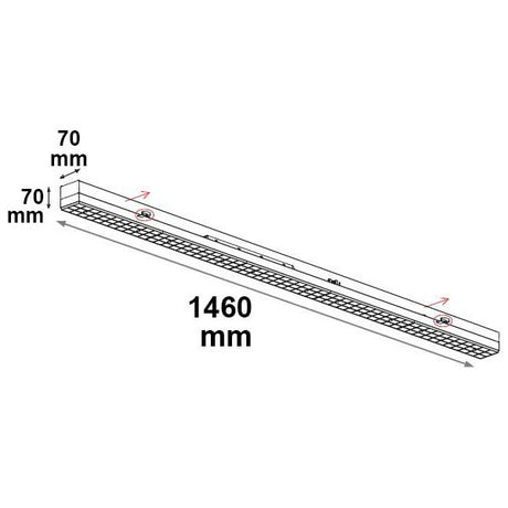 LED Wannenleuchte SL 150cm IP66 mit HF-Sensor PowerSwitch 36-57W 140lm/W 4000K - Beleuchtung