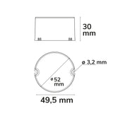 LED Schalterdosen-PWM-Trafo 24V/DC 0-25W Tiefe 30mm IP65 dimmbar SELV - Beleuchtung