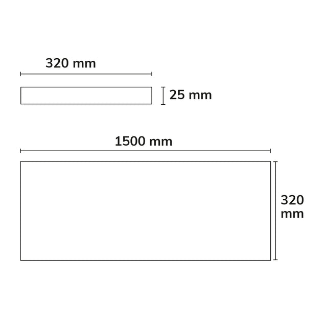 Akustikabsorber H25 für Leuchtenrahmen mit Innenformat 320x1500mm grau - Beleuchtung