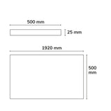 Akustikabsorber H25 für Leuchtenrahmen mit Innenformat 500x1192mm grau - Beleuchtung