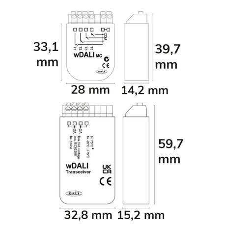 SET aus 116822 DALI Funktransmitter und 116927 DALI Receiver - Beleuchtung