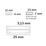 LED HT927/960 CCT Flexband für bis zu 100°C Umgebung 24V DC 10W|10W IP68 5m Rll 640 LED/m - Beleuchtung