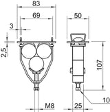 BETTERMANN Bügelschelle 28-31mm 3f ST 2056 E 31 FT Profilschiene W=Kst hfr