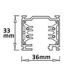 3-Phasen Classic Stromschiene 2m weiß - Beleuchtung