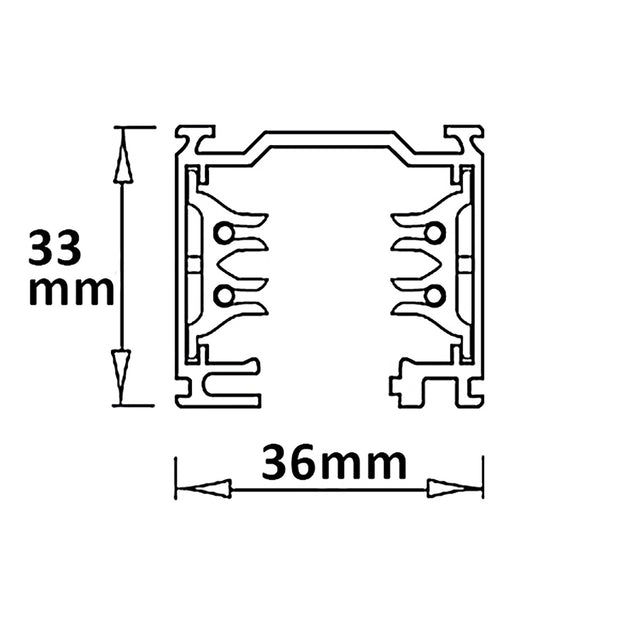 3-Phasen Classic Stromschiene 2m weiß - Beleuchtung