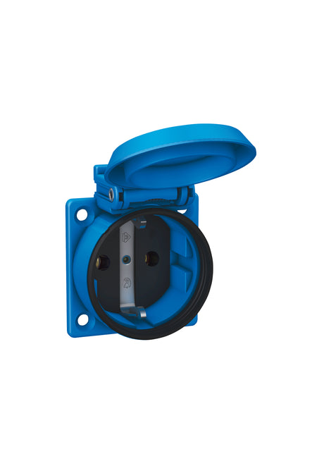 Anbausteckdose IP54                               50x50mm ger bl Kst