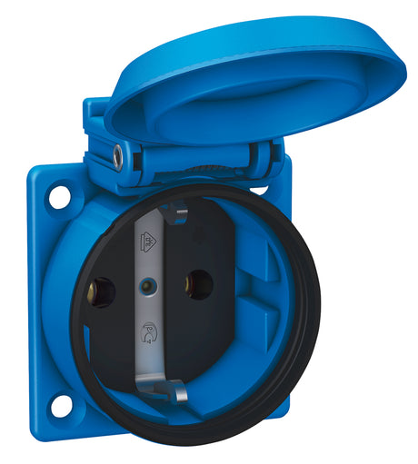 Anbausteckdose IP54                               50x50mm ger bl Kst
