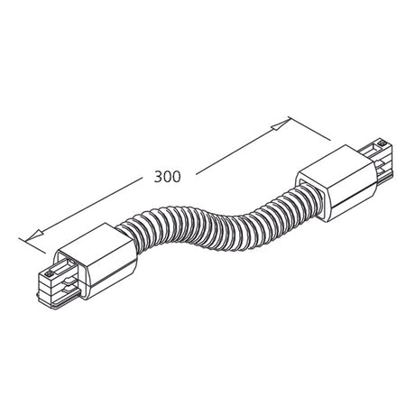 3-Phasen Classic Flex-Verbinder schwarz L: 300mm - Beleuchtung