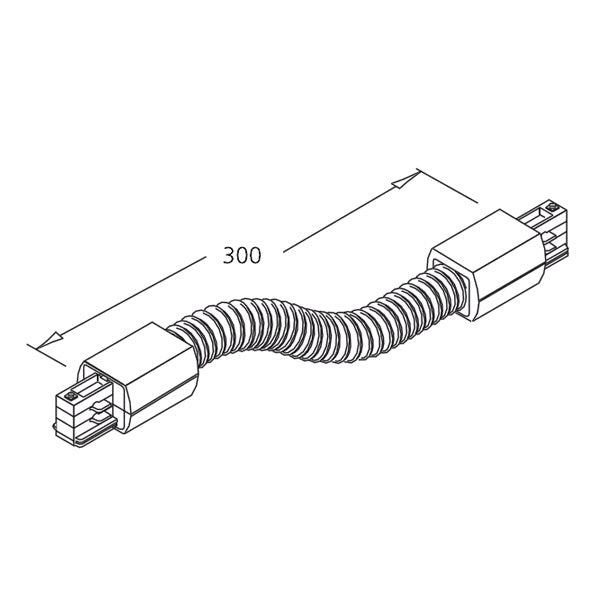 3-Phasen Classic Flex-Verbinder schwarz L: 300mm - Beleuchtung