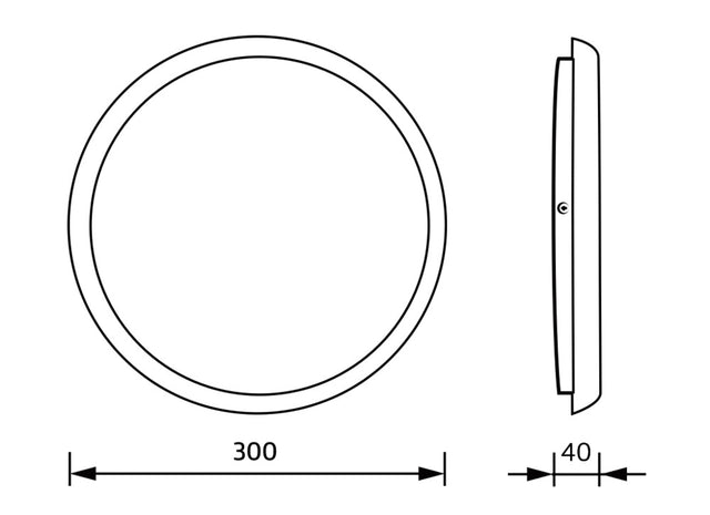 LED-Kunststoffleuchte                             25W 3000-5700K 2120lm ws