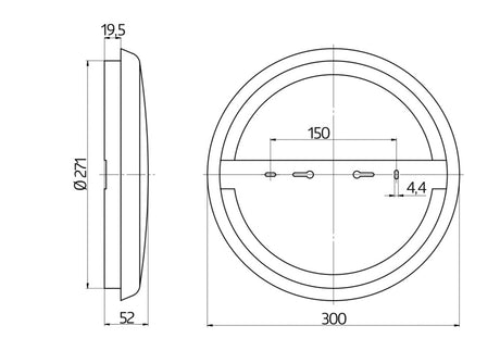 LED-Sensorleuchte                                 25W 4000K 2100lm ws Konv