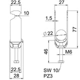 BETTERMANN Bügelschelle 16-22mm 2f ST BS-H2-M-22 A2 Profilschiene W=ST hfr