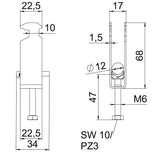 BETTERMANN Bügelschelle 8-12mm 3f Alu BS-H3-K-12 ALU Profilschiene W=Alu hfr
