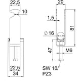 BETTERMANN Bügelschelle 12-16mm 3f Alu BS-H3-K-16 ALU Profilschiene W=Alu hfr
