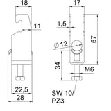 BETTERMANN Bügelschelle 8-12mm 2f ST hfr BS-U2-M-12 FT Profilschiene W=ST