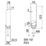BETTERMANN Bügelschelle 22-28mm 3f ST BS-U3-M-28 FT Profilschiene W=ST hfr