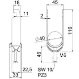 BETTERMANN Bügelschelle 34-40mm 2f ST BS-U2-M-40 FT Profilschiene W=ST hfr