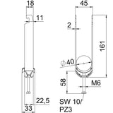 BETTERMANN Bügelschelle 34-40mm 3f ST BS-U3-M-40 FT Profilschiene W=ST hfr