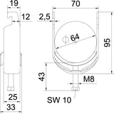 BETTERMANN Bügelschelle 58-64mm 1f ST BS-U1-M-64 FT C-Profil W=ST hfr