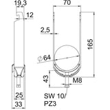 BETTERMANN Bügelschelle 58-64mm 2f ST BS-U2-M-64 FT Profilschiene W=ST hfr