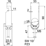 BETTERMANN Bügelschelle 22-28mm 2f Alu BS-U2-K-28 ALU Profilschiene W=Alu hfr