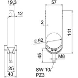 BETTERMANN Bügelschelle 46-52mm 2f Alu BS-U2-K-52 ALU Profilschiene W=Alu hfr