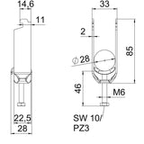 BETTERMANN Bügelschelle 22-28mm 2f ST BS-N2-M-28 FT Profilschiene W=ST hfr
