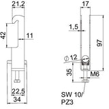 BETTERMANN Bügelschelle 8-12mm 2f ST hfr BS-W2-K-12 FT Profilschiene W=ST