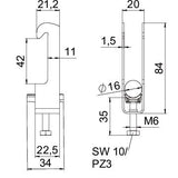 BETTERMANN Bügelschelle 12-16mm 1f ST BS-W1-K-16 FT C-Profil W=Kst