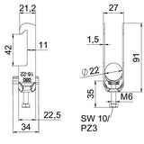 BETTERMANN Bügelschelle 16-22mm 1f ST BS-W1-K-22 FT C-Profil W=Kst