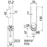 BETTERMANN Bügelschelle 22-28mm 1f ST BS-W2-K-28 FT C-Profil W=Kst